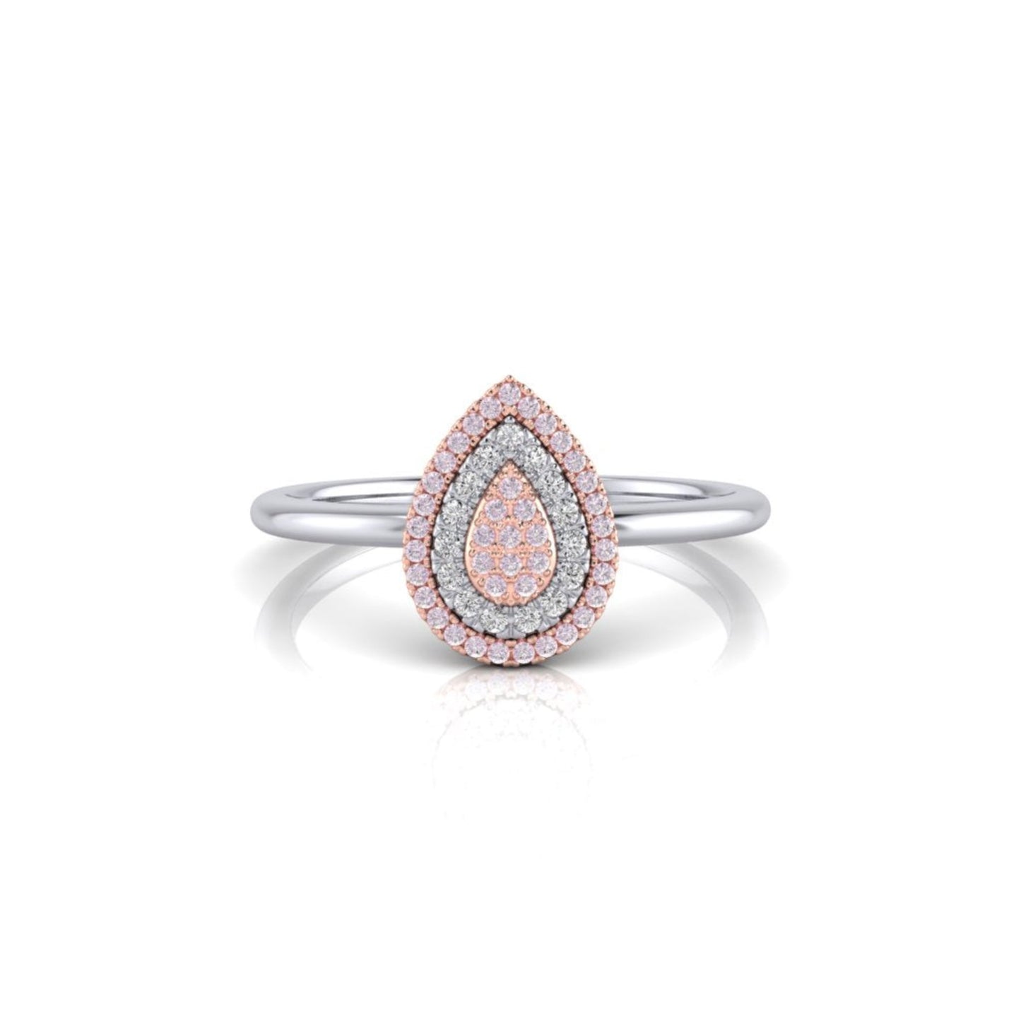 Eminence Pinks Alternating Pear Ring