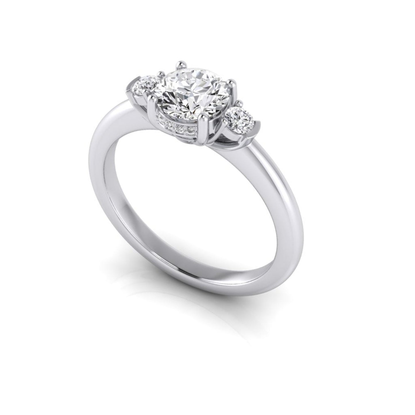 Hannah Round Brilliant Diamond Trilogy Ring