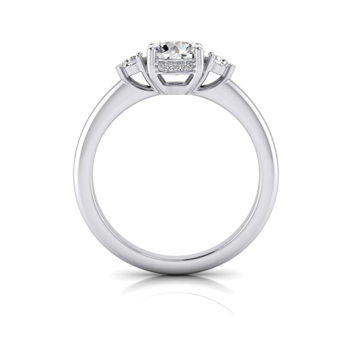 Hannah Round Brilliant Diamond Trilogy Ring