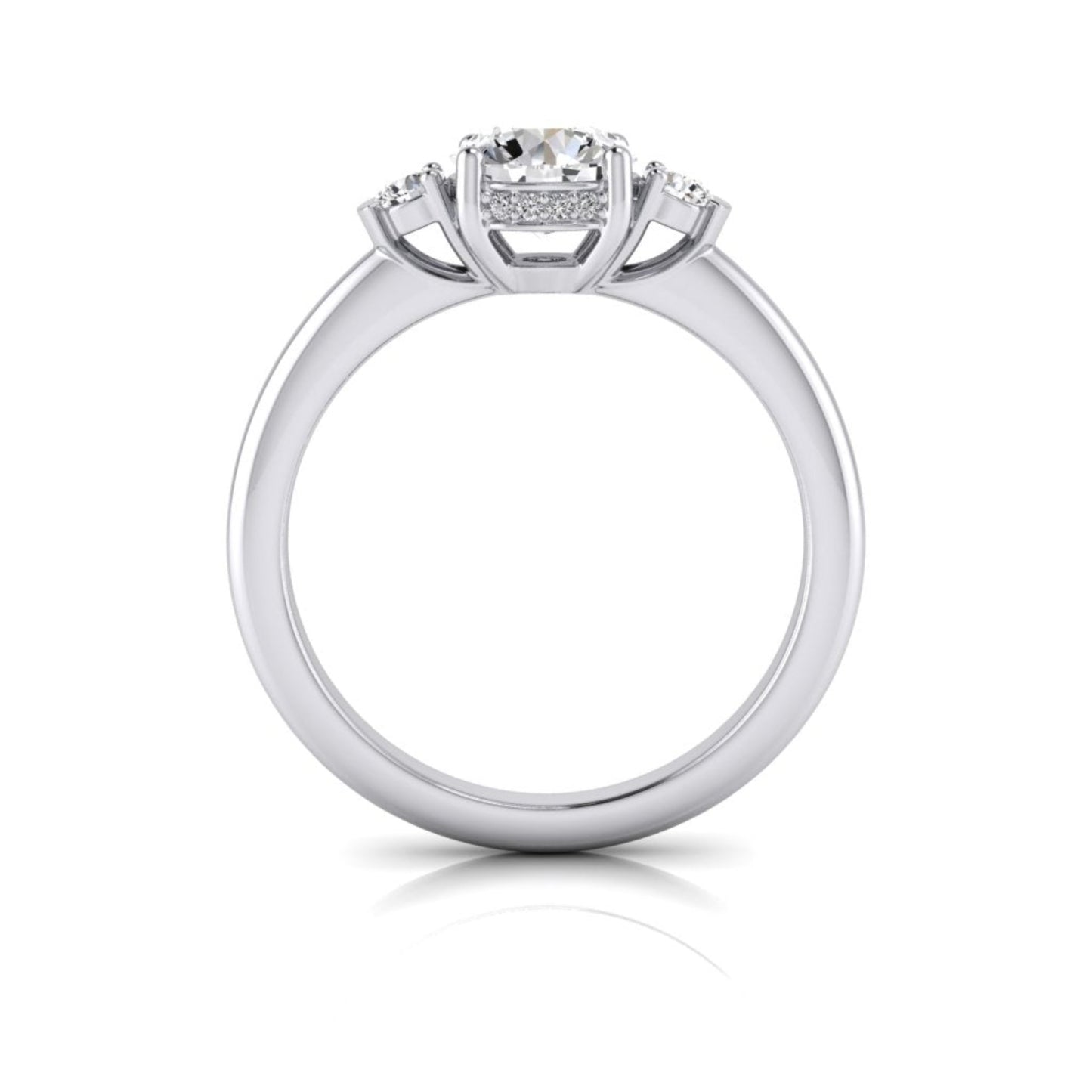 Hannah Round Brilliant Diamond Trilogy Ring