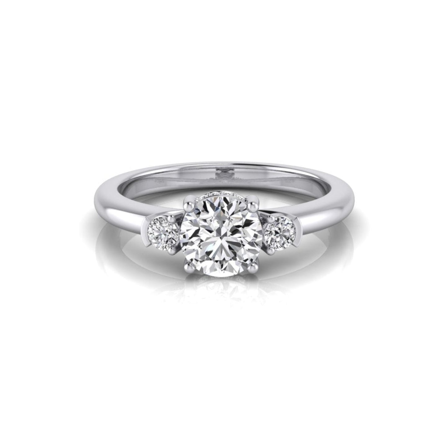 Hannah Round Brilliant Diamond Trilogy Ring