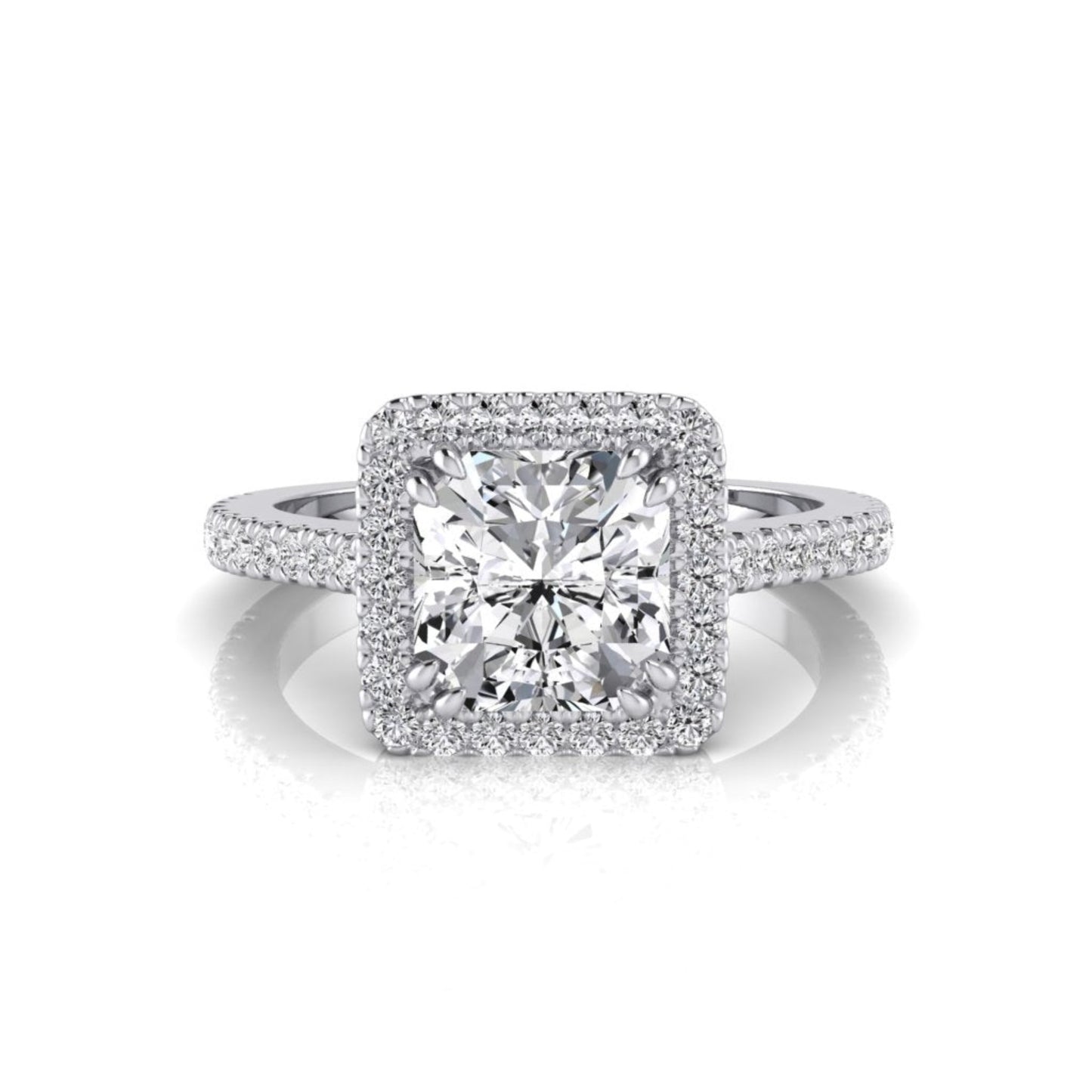 Charlotte Cushion Diamond Halo Ring