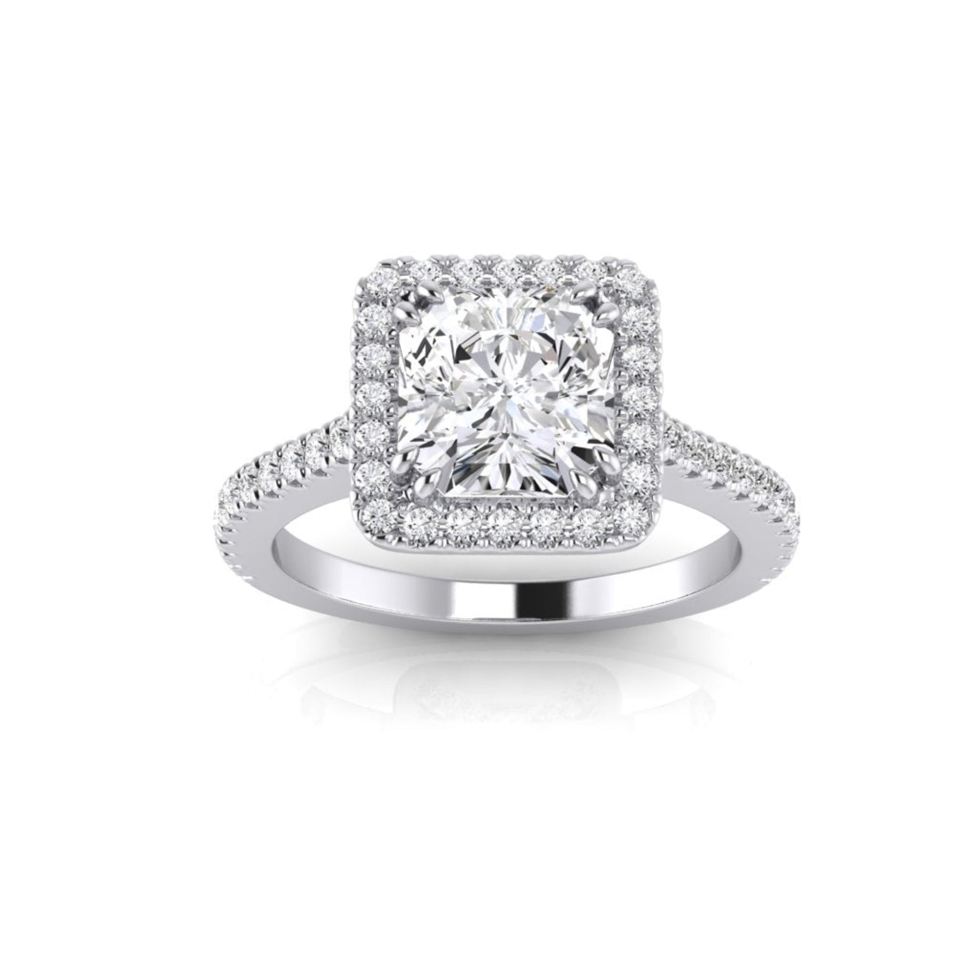 Charlotte Cushion Diamond Halo Ring