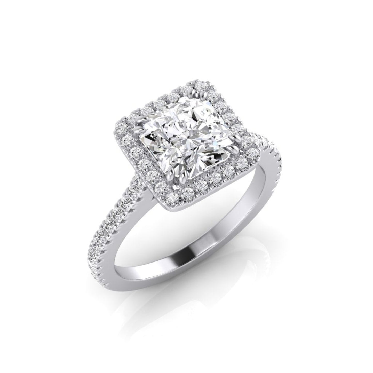 Charlotte Cushion Diamond Halo Ring