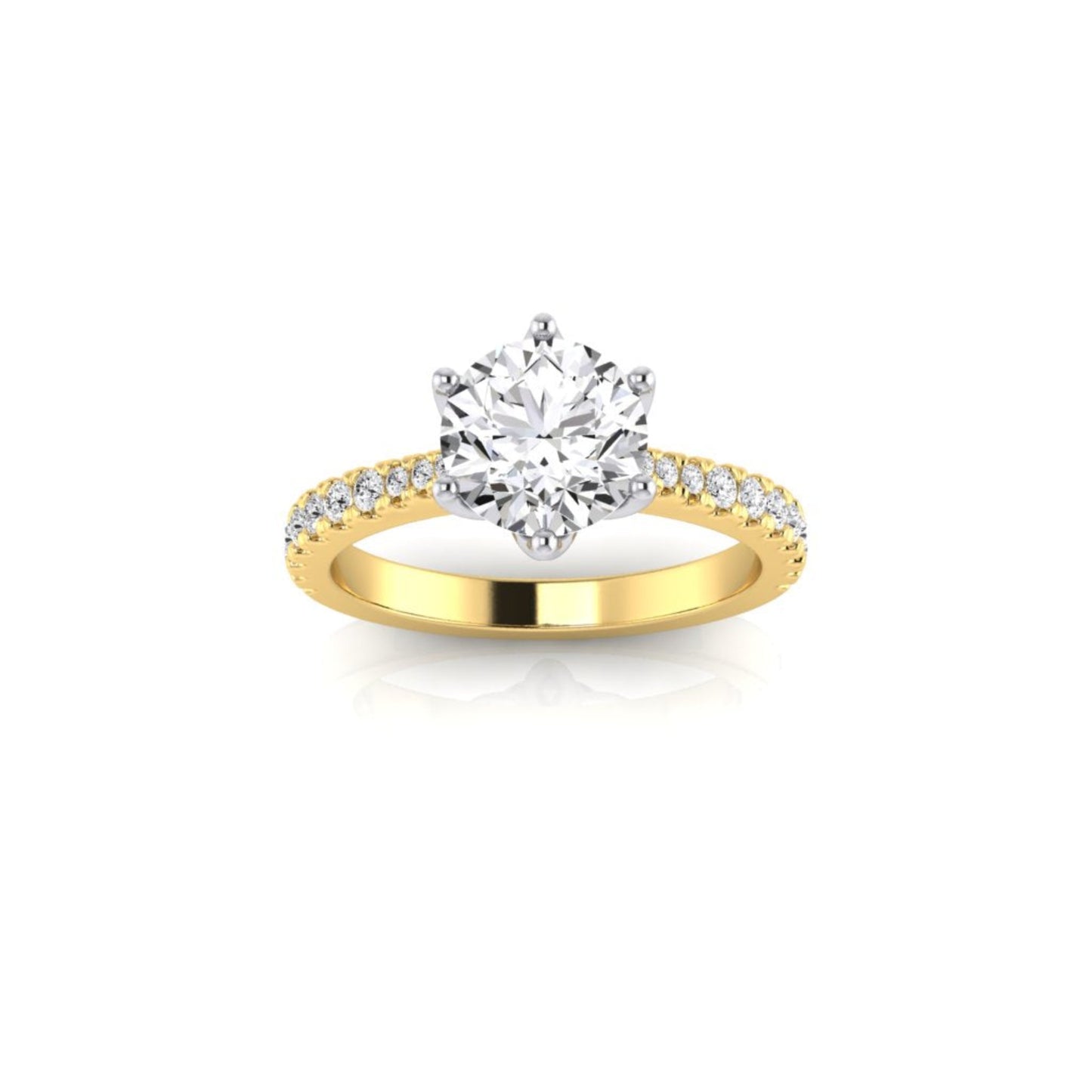 Jamie Brilliant Solitaire Diamond 6 Claw Ring