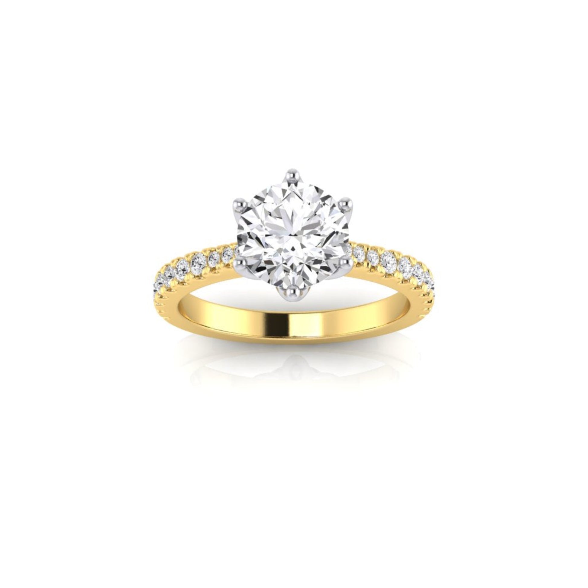 Jamie Brilliant Solitaire Diamond 6 Claw Ring