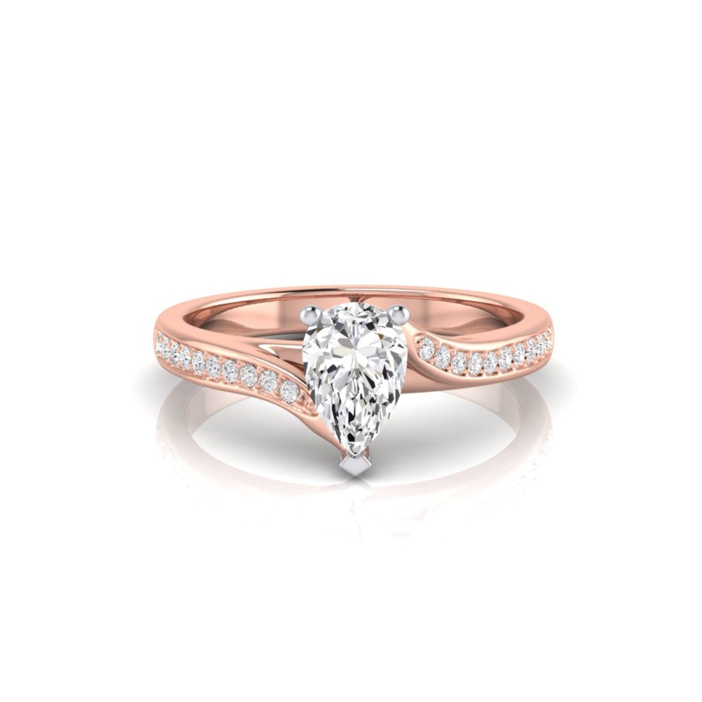 Isabella Pear Solitaire Diamond Ring