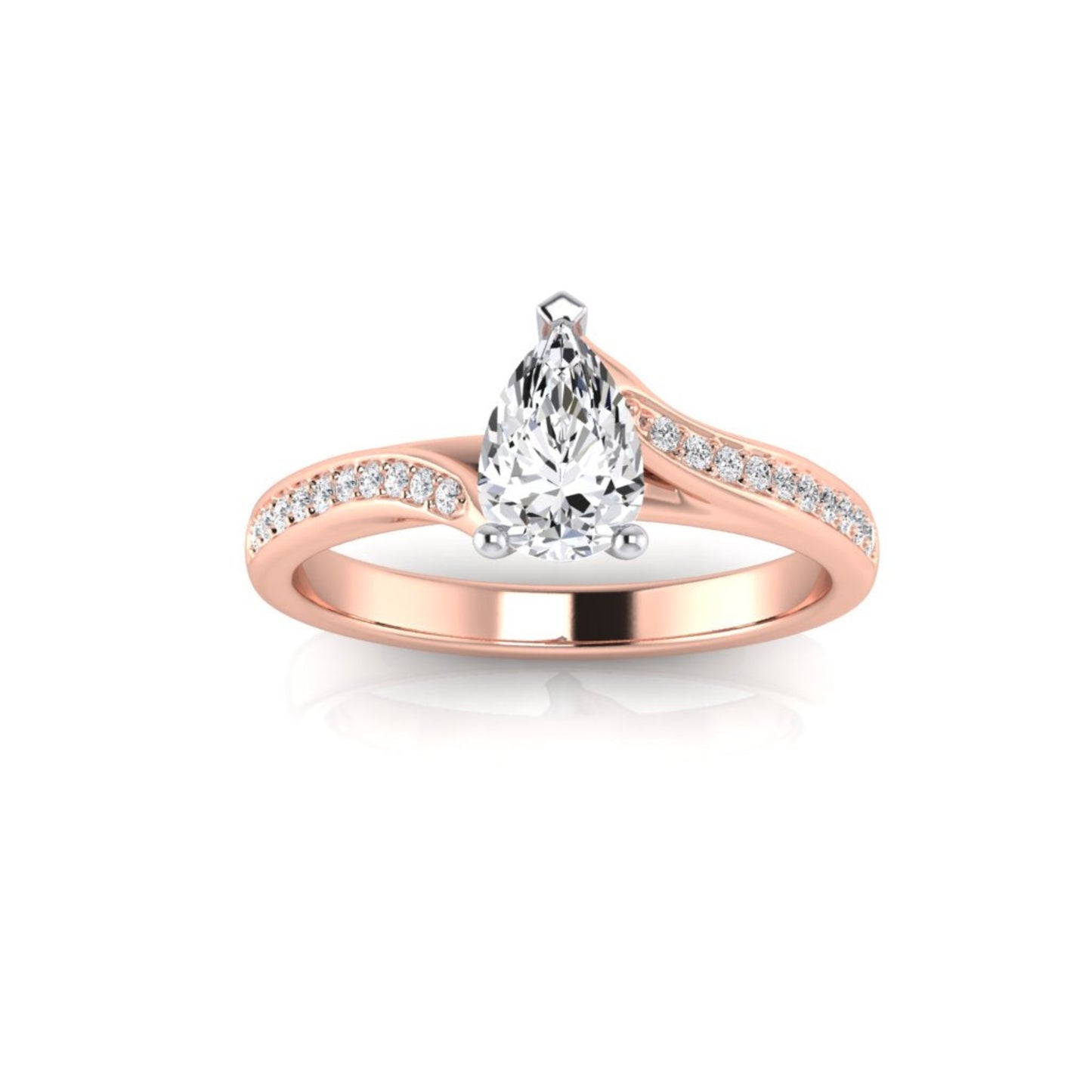 Isabella Pear Solitaire Diamond Ring