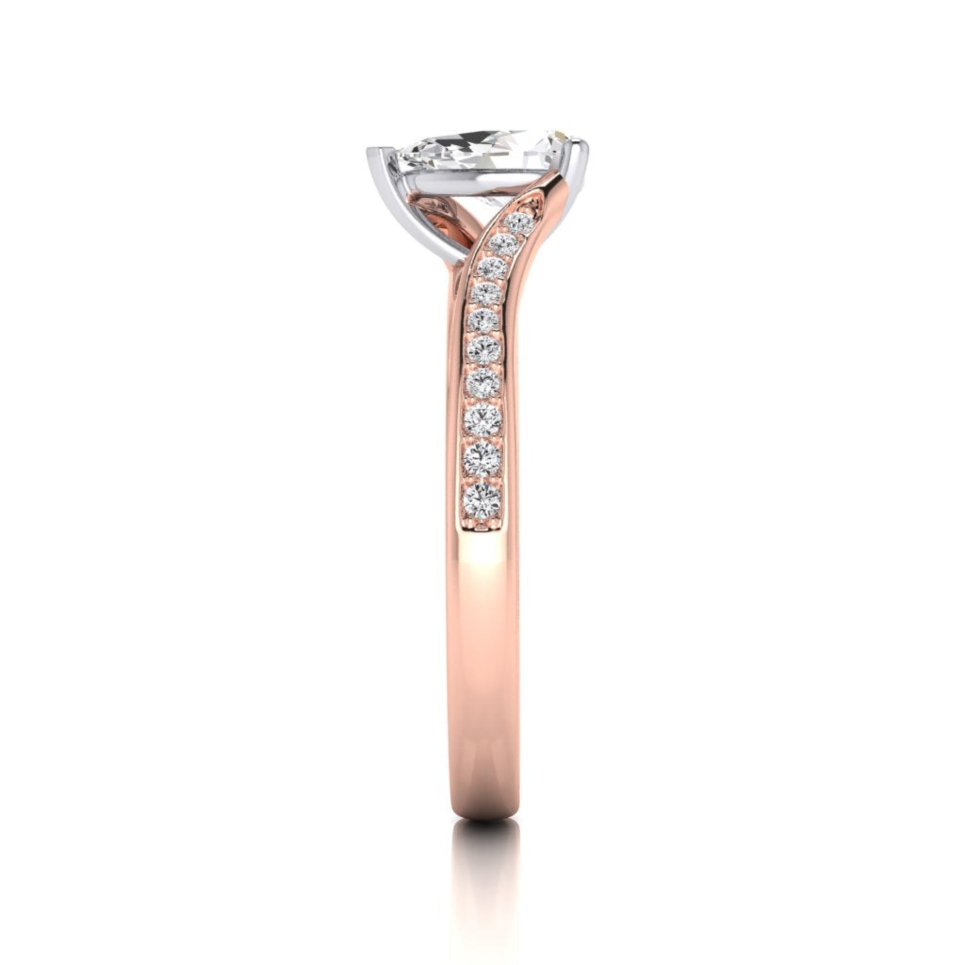 Isabella Pear Solitaire Diamond Ring