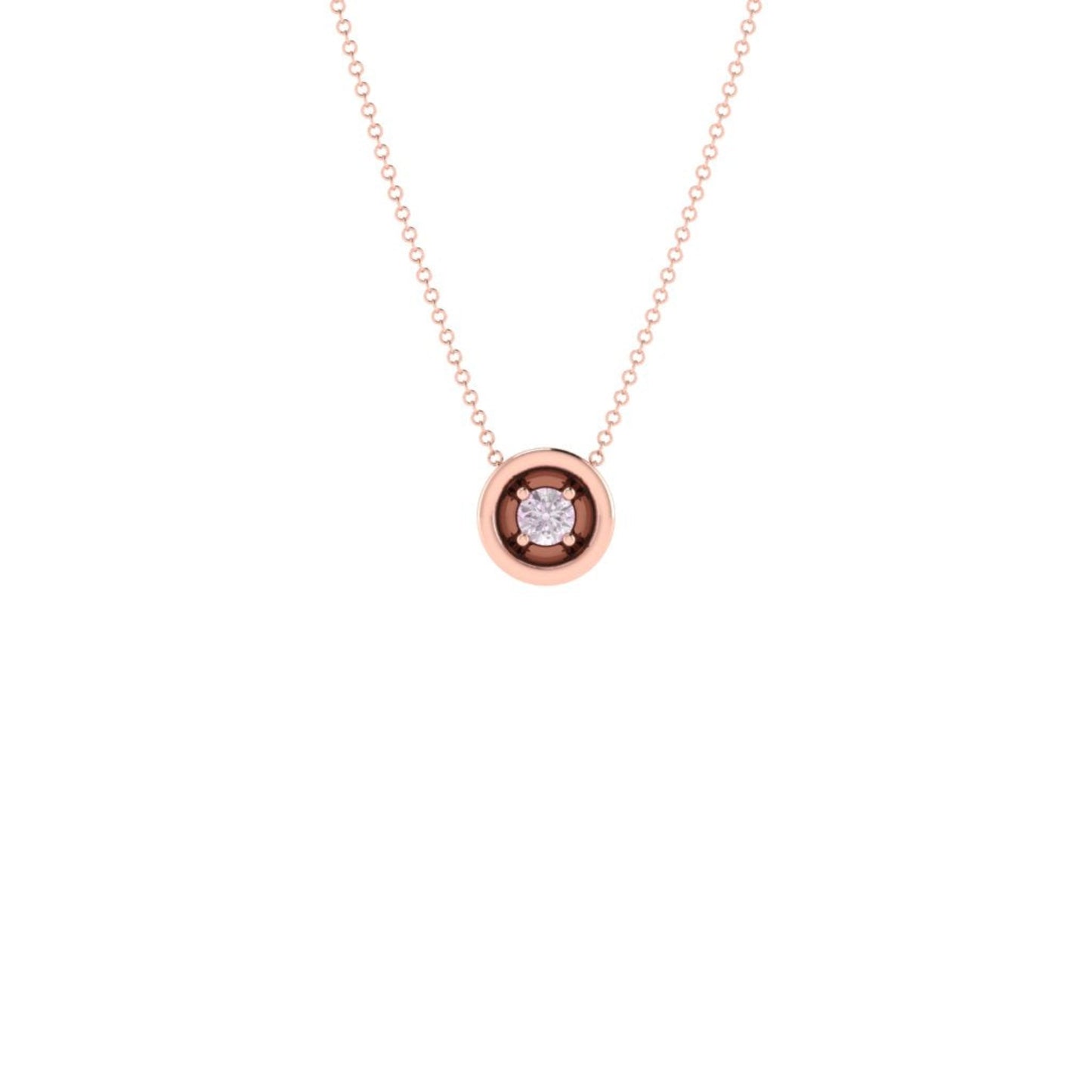 Illusion Set Solitaire Pink Pendant