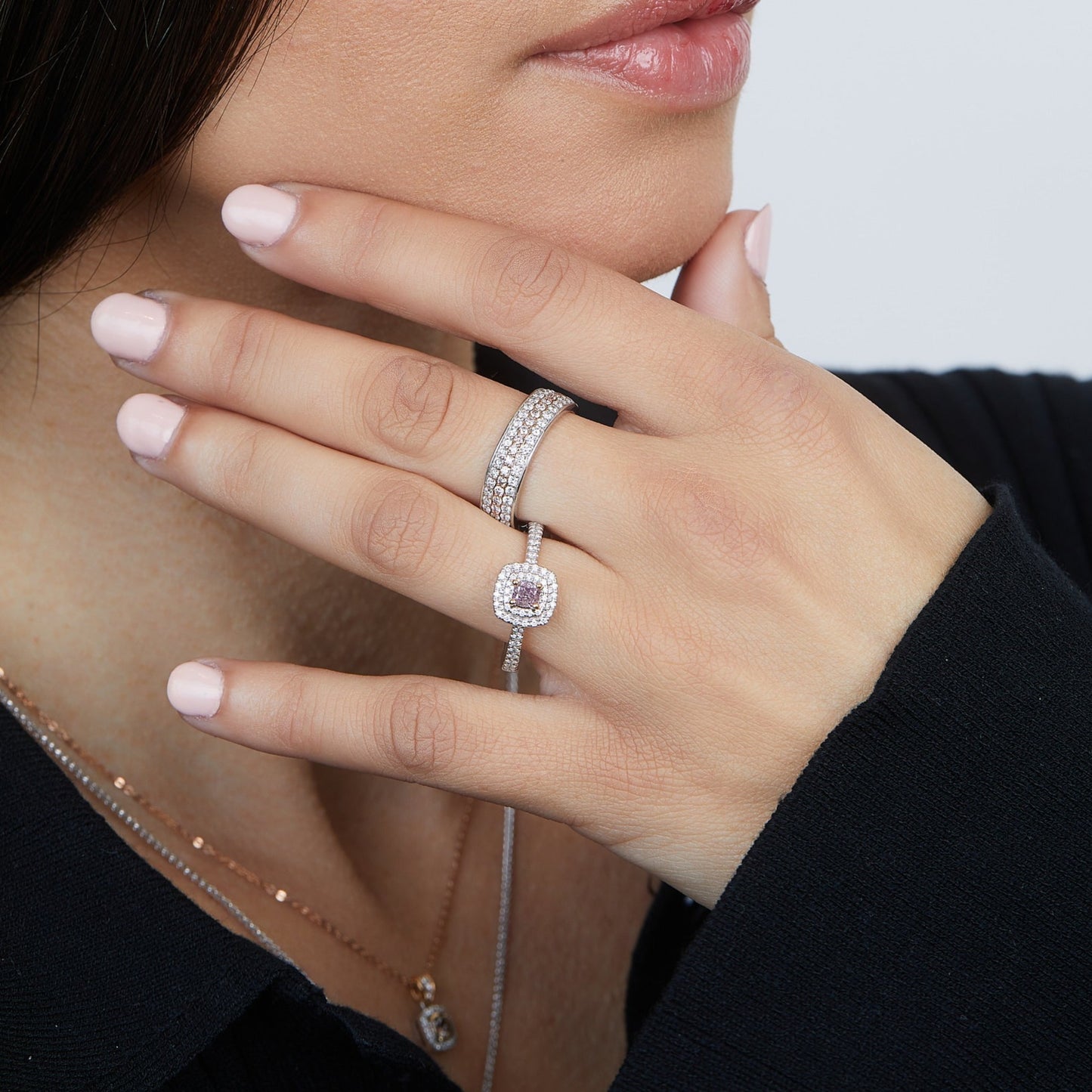 Fancy Intense Purple-Pink Diamond Ring | 18ct White Gold