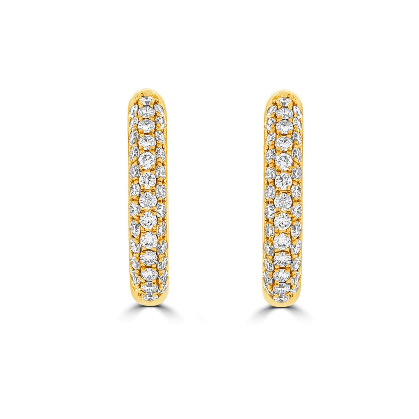 Pave Diamond Hoop Earrings