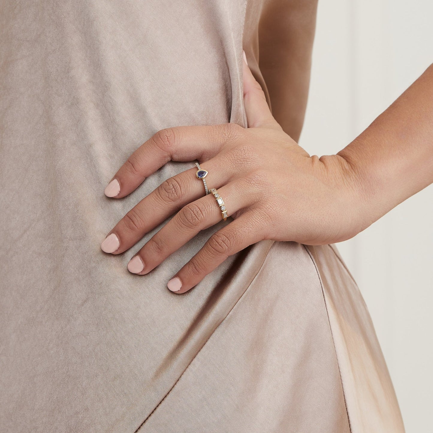 Sapphire Blue Bezel Set Ring | 18ct Yellow Gold
