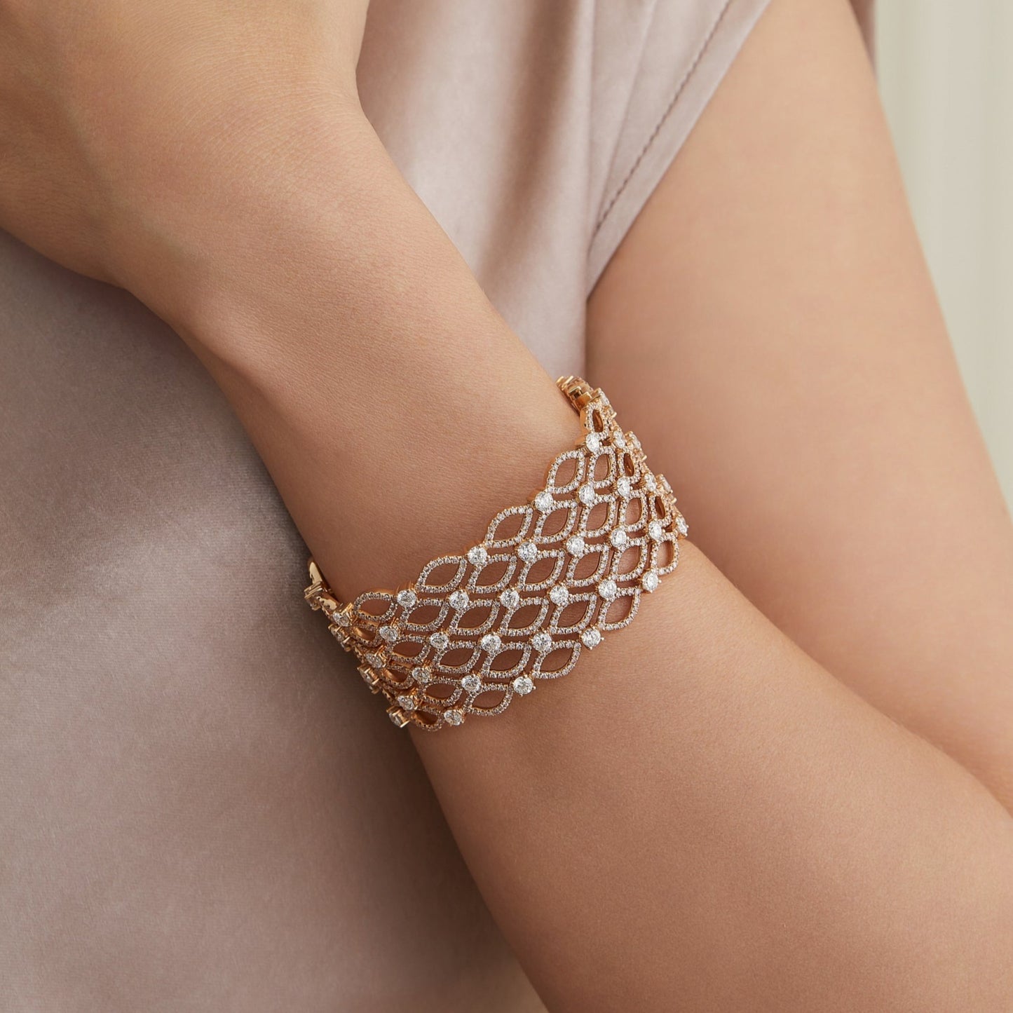 Argyle Pink Diamond Lattice Cuff