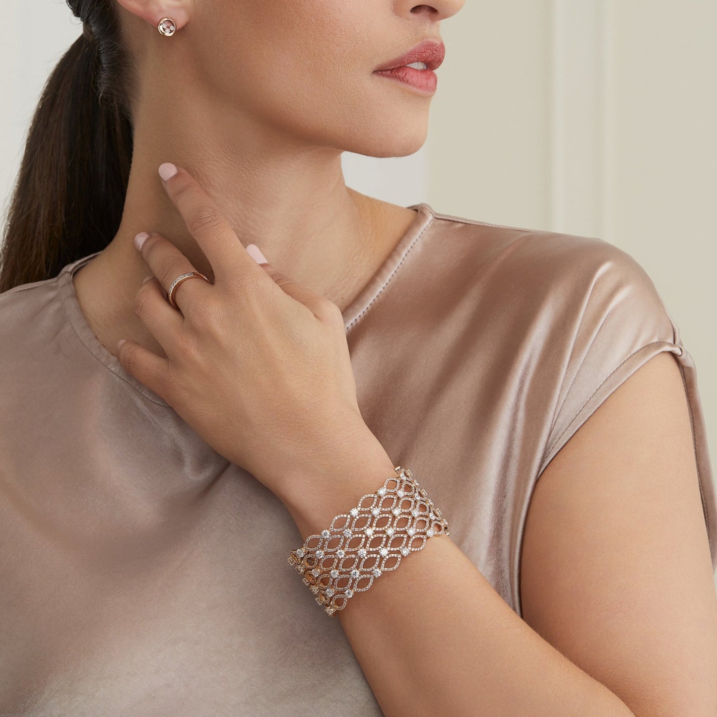 Argyle Pink Diamond Lattice Cuff