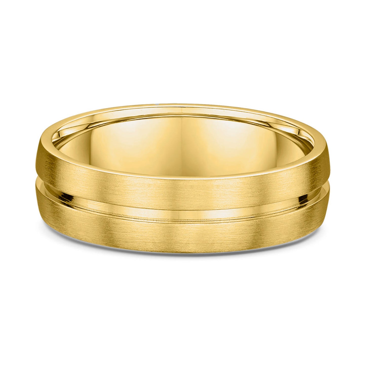 Centre Inlay Wedding Band