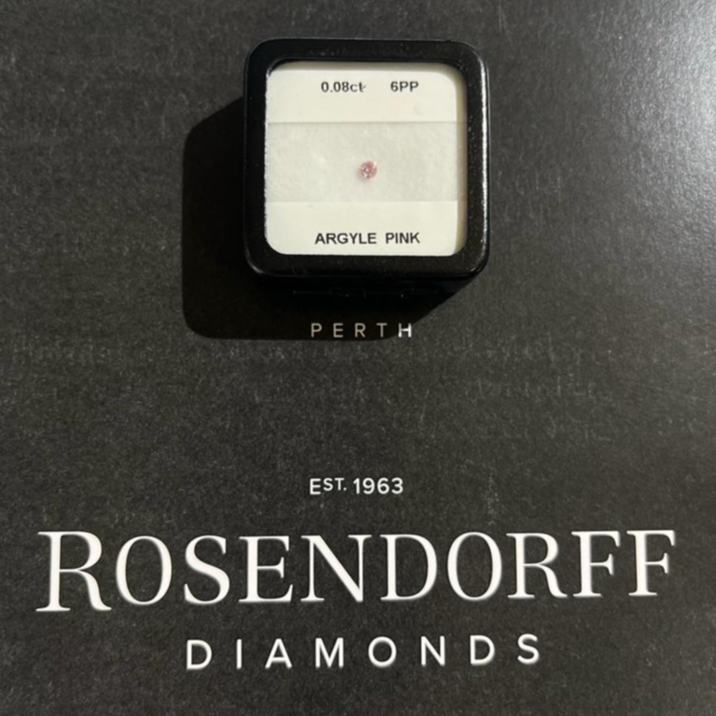 6PP 0.08ct Certified Loose Pink Diamond From WA