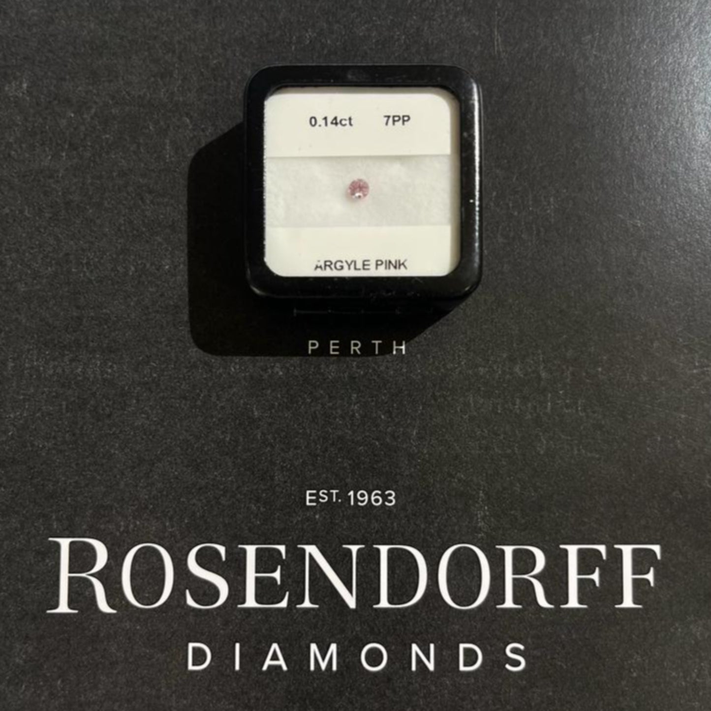 7PP 0.14ct Certified Loose Pink Diamond From WA