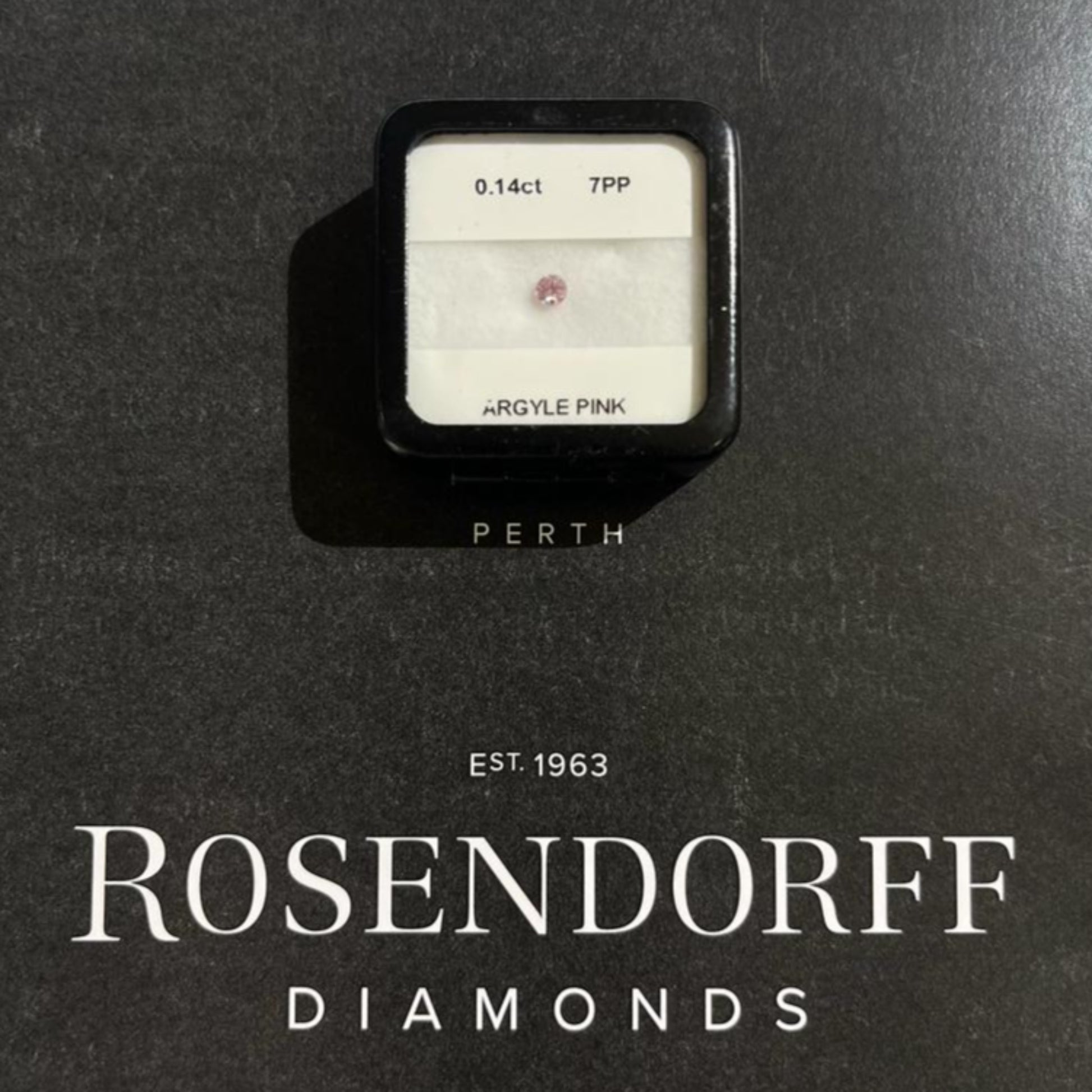 7PP 0.14ct Certified Loose Pink Diamond From WA