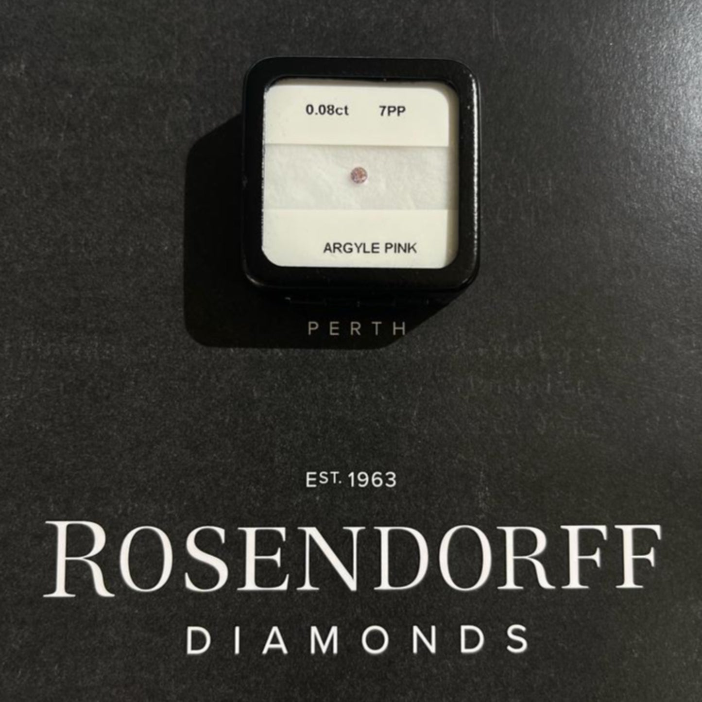 7PP 0.08ct Certified Loose Pink Diamond From WA