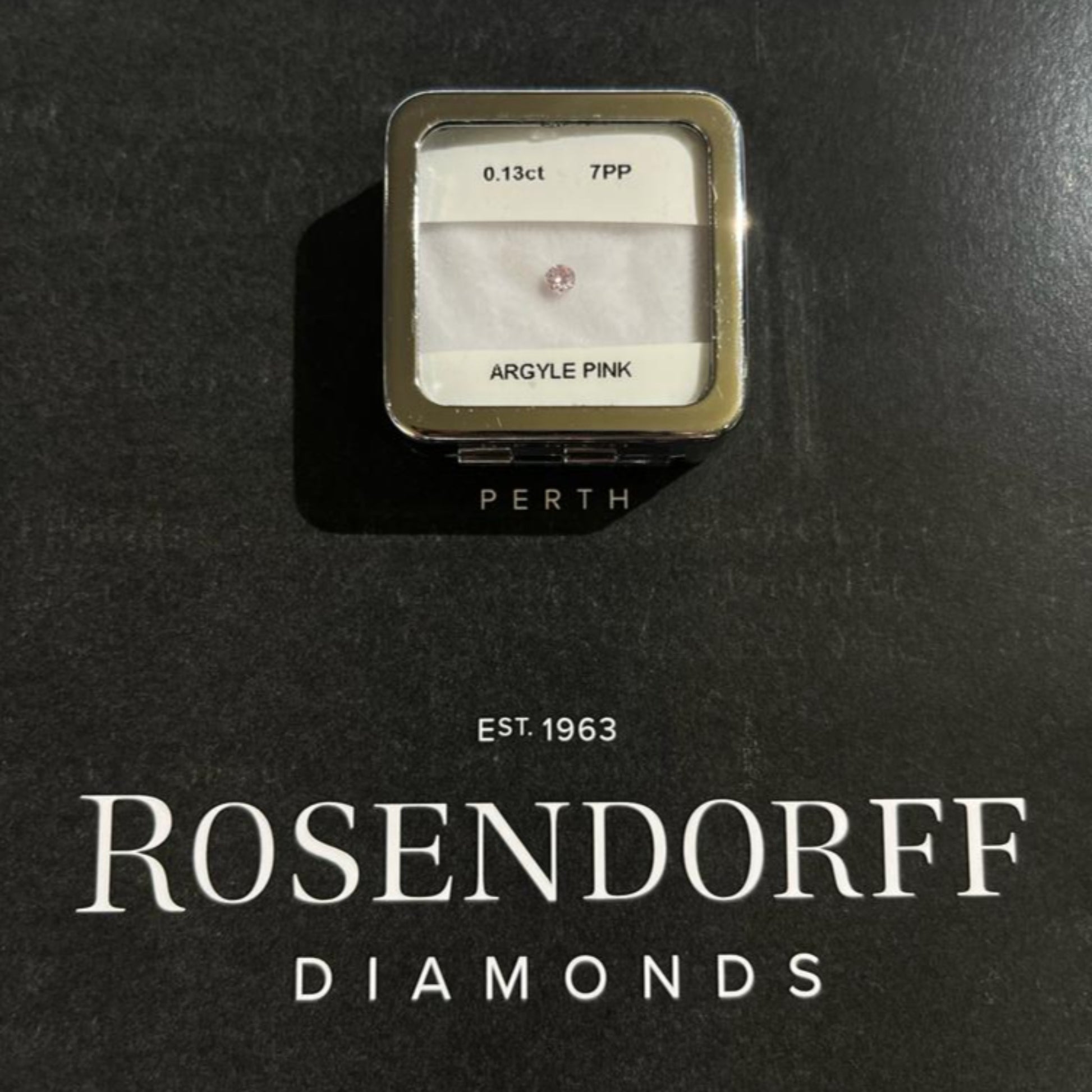 7PP 0.13ct Certified Loose Pink Diamond From WA