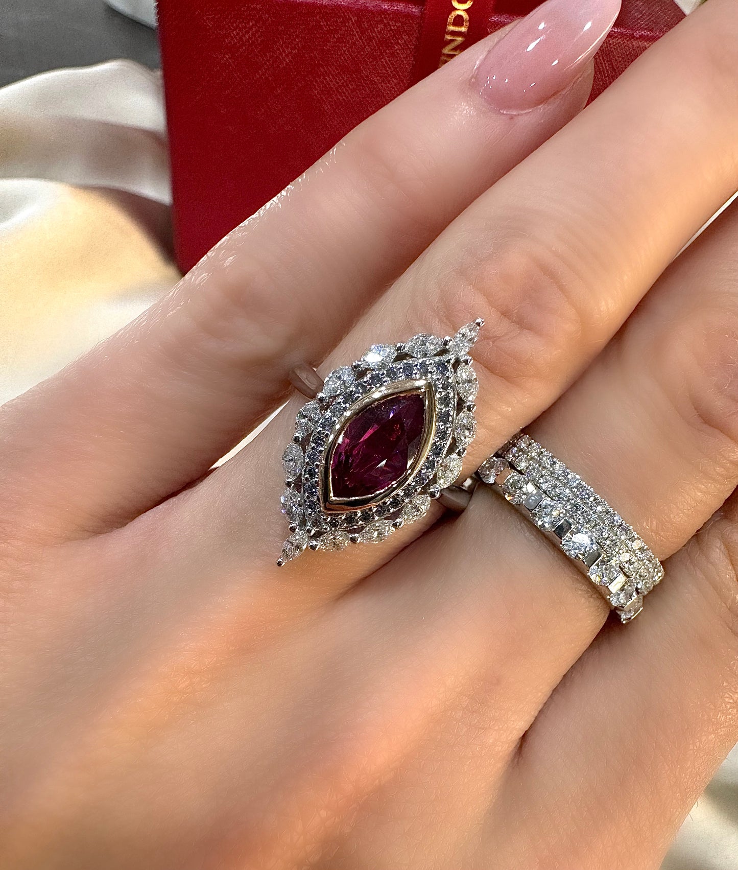 Ruby and Diamond Fancy Ring