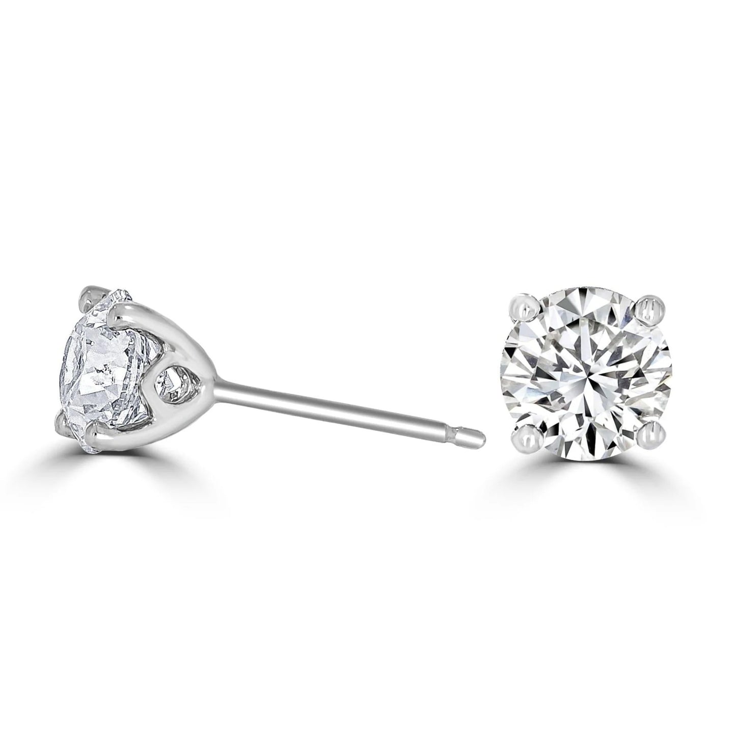 14ct Gold Solitaire Stud Earrings