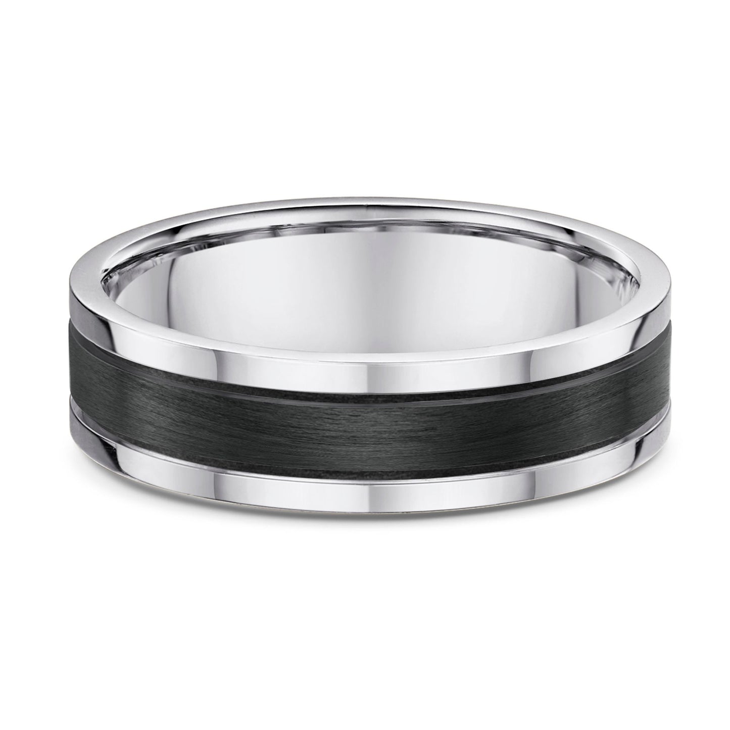 Carbon Fibre & Gold Wedding Band
