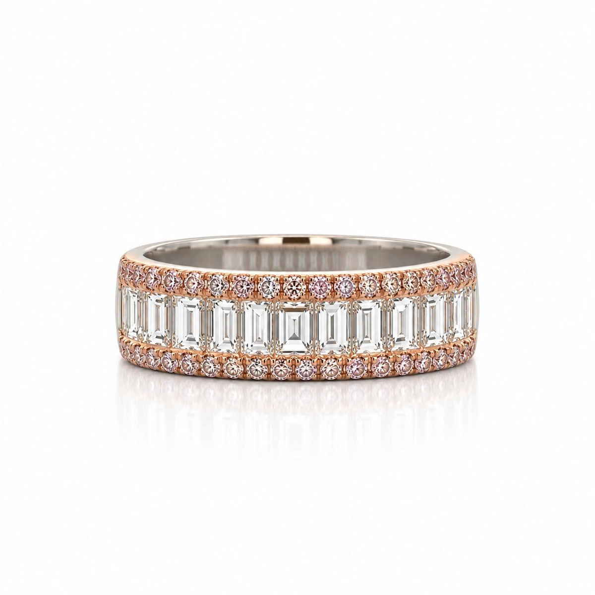 Eminence 1.50 ct Pinks Diamond Baguette Ring