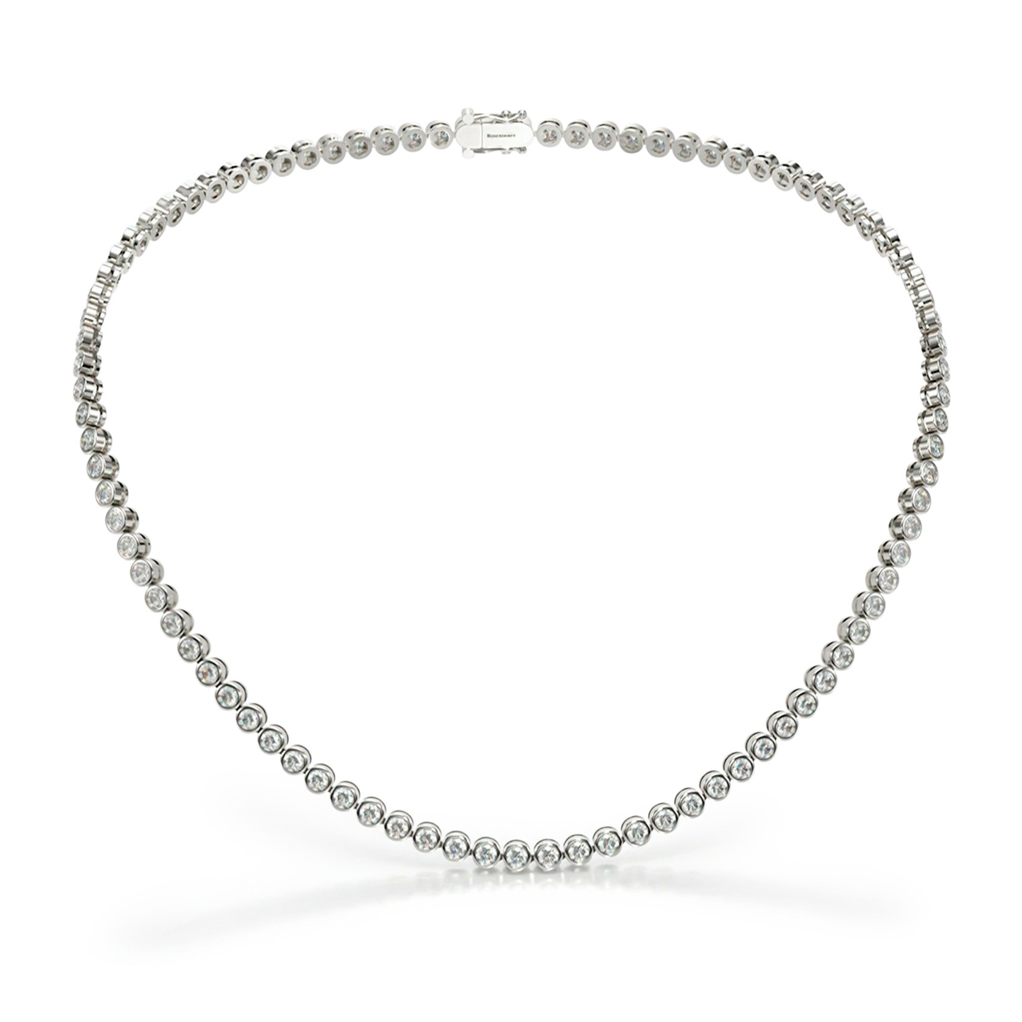8.68ct Bezel Diamond Tennis Necklace