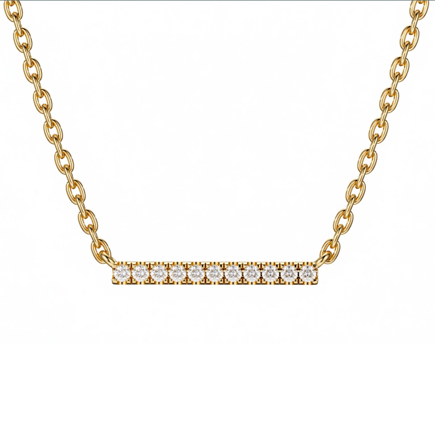 Full Diamond Bar Pendants
