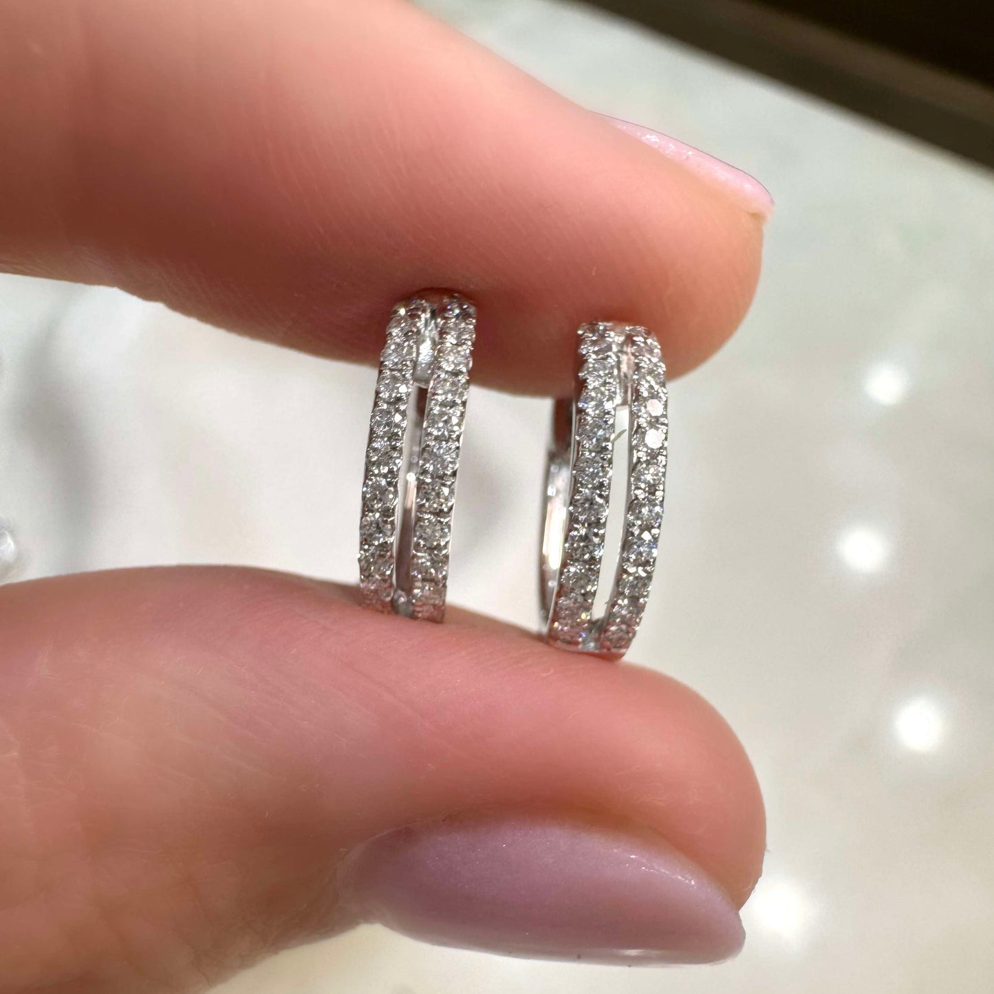 Diamond Split Huggies