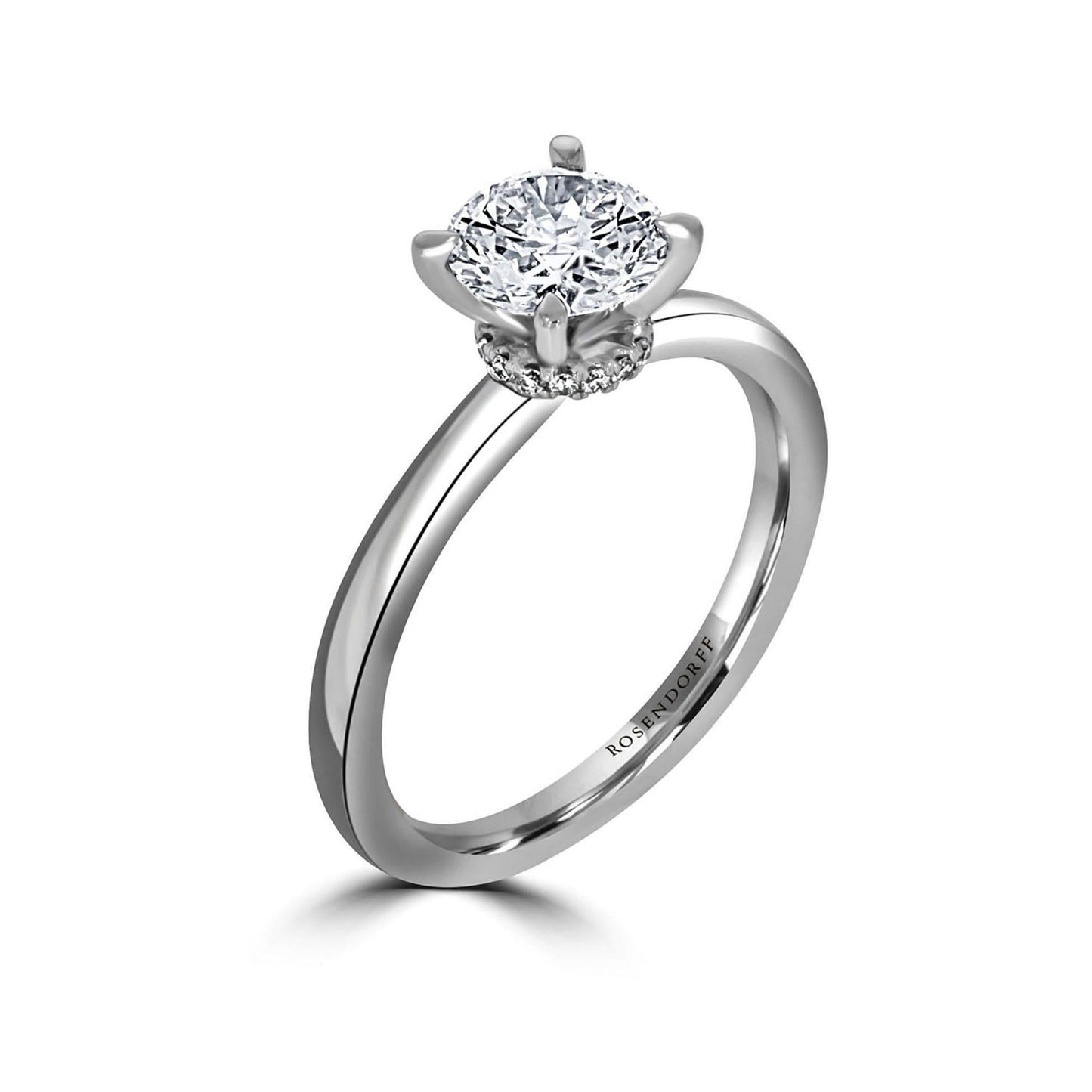 Felicity GIA Diamond Solitaire & Hidden Halo 4 Claw Ring