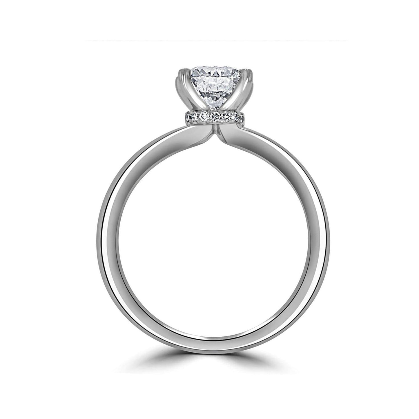 Felicity GIA Diamond Solitaire & Hidden Halo 4 Claw Ring