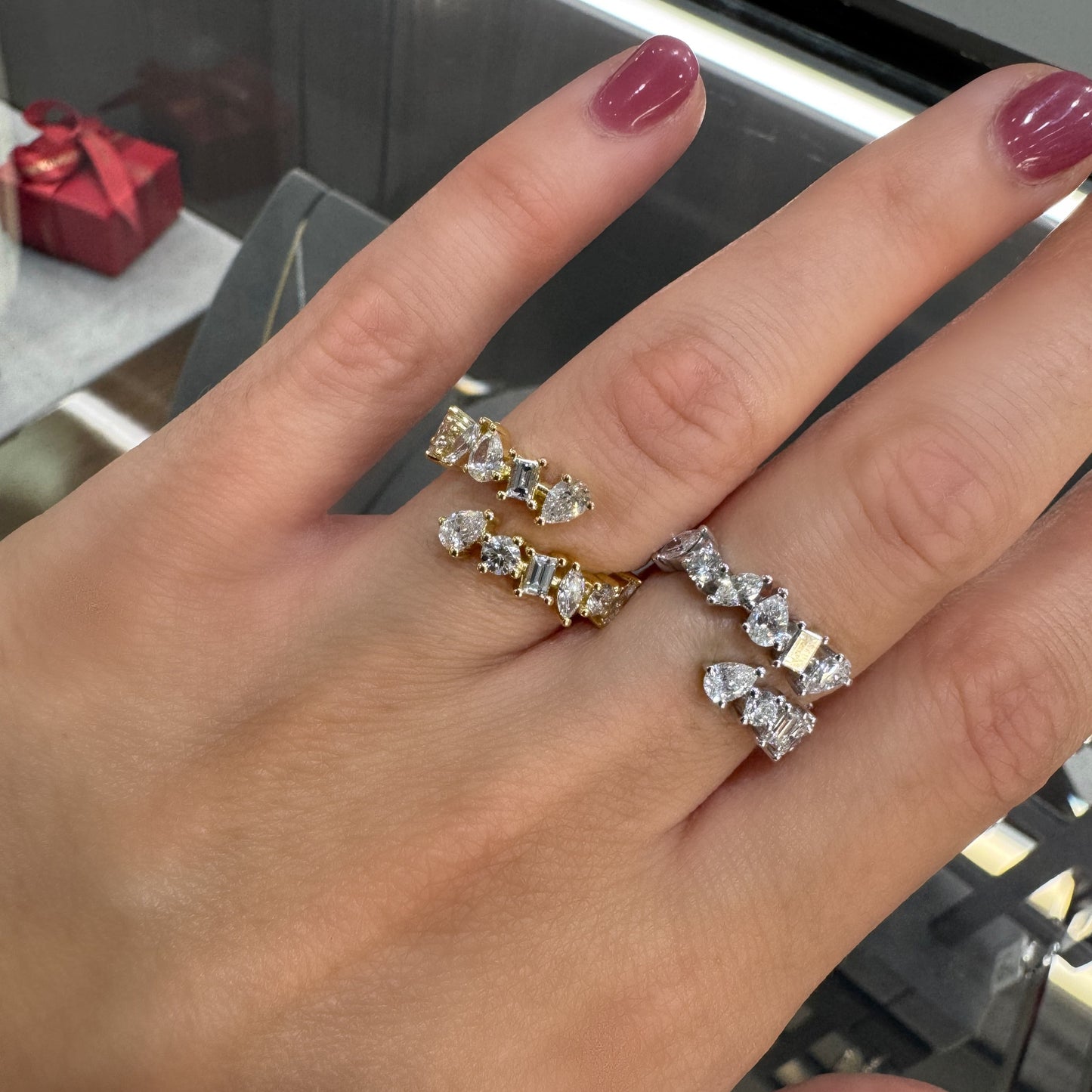Graduated Diamond Wrap Ring