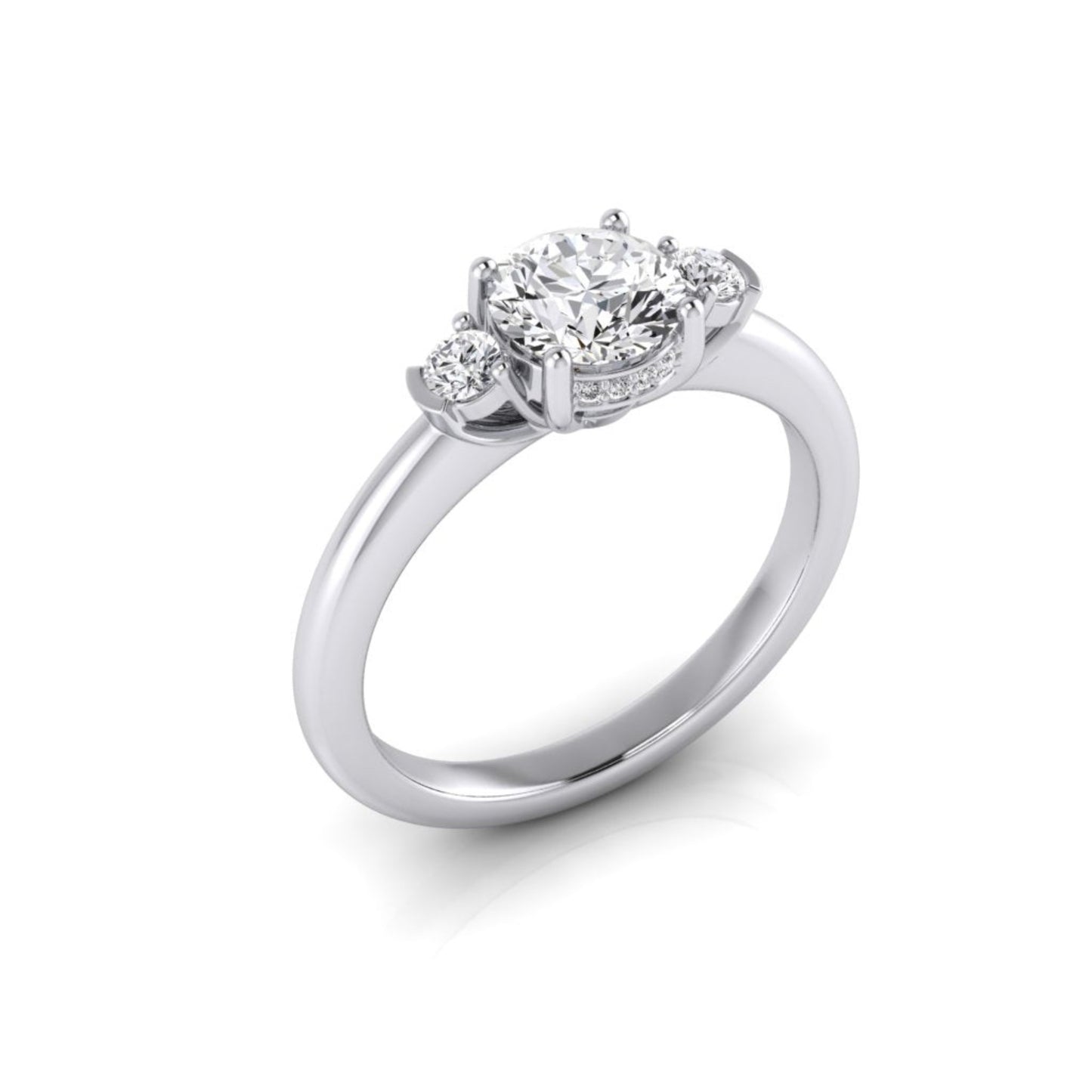 Hannah Round Brilliant Diamond Trilogy Ring