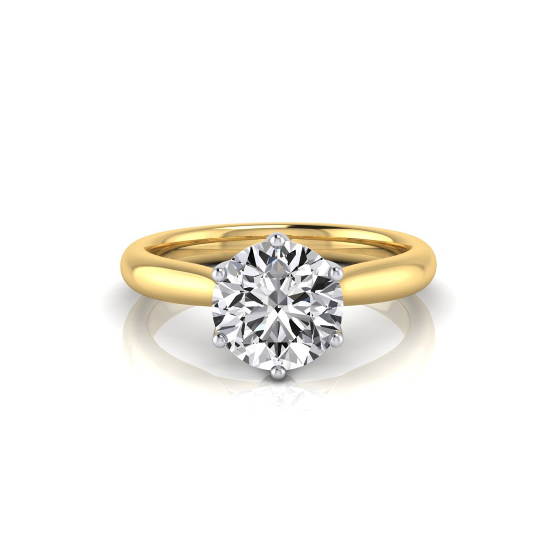 Lilly GIA Brilliant Diamond Solitaire 6 Claw Ring