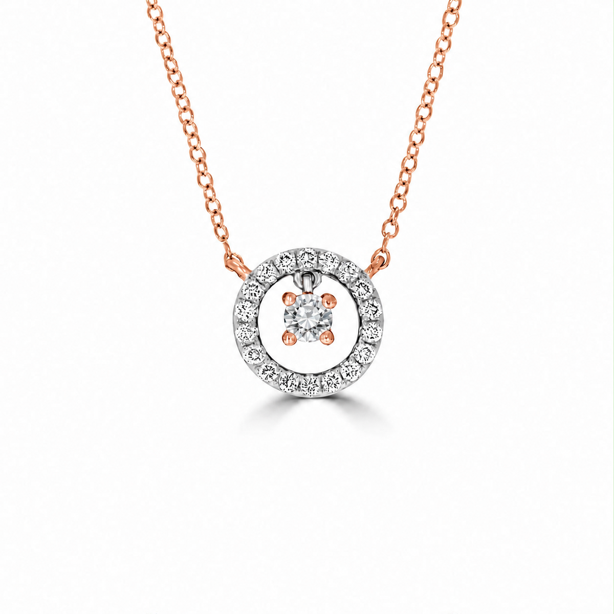 Floating Halo Diamond Pendant