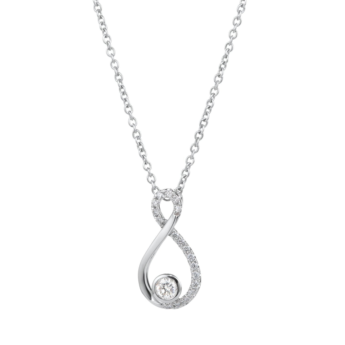 Swirl Diamond Pendant