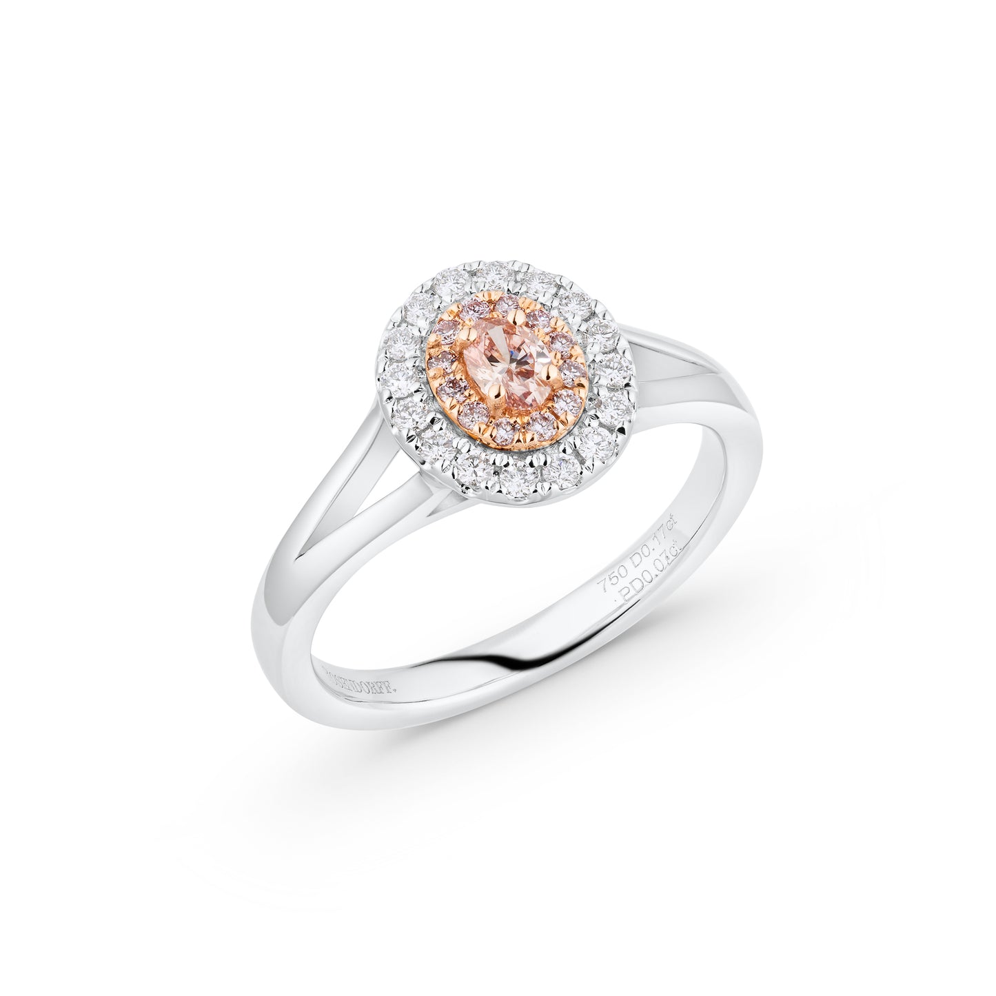 Jess Double Halo Pink Diamond Ring