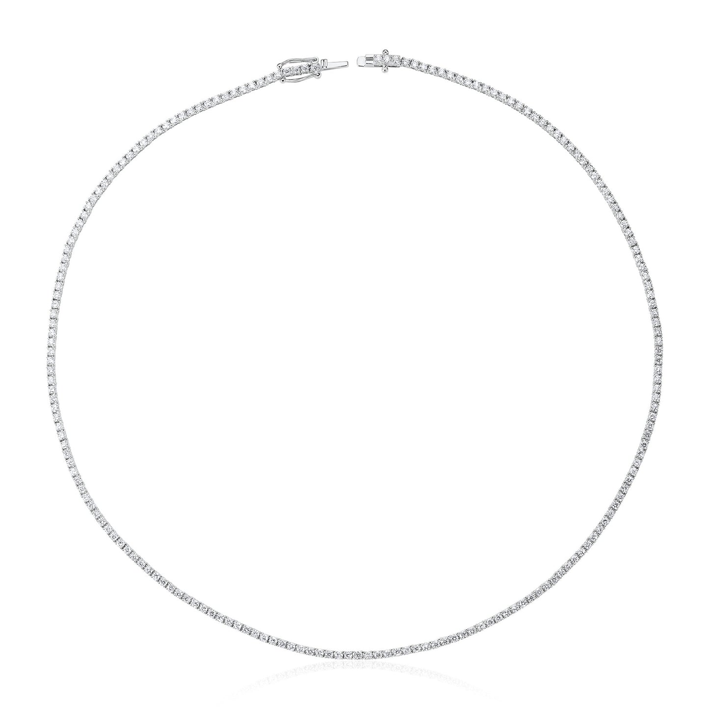 3.13ct Bezel Diamond Tennis Necklace