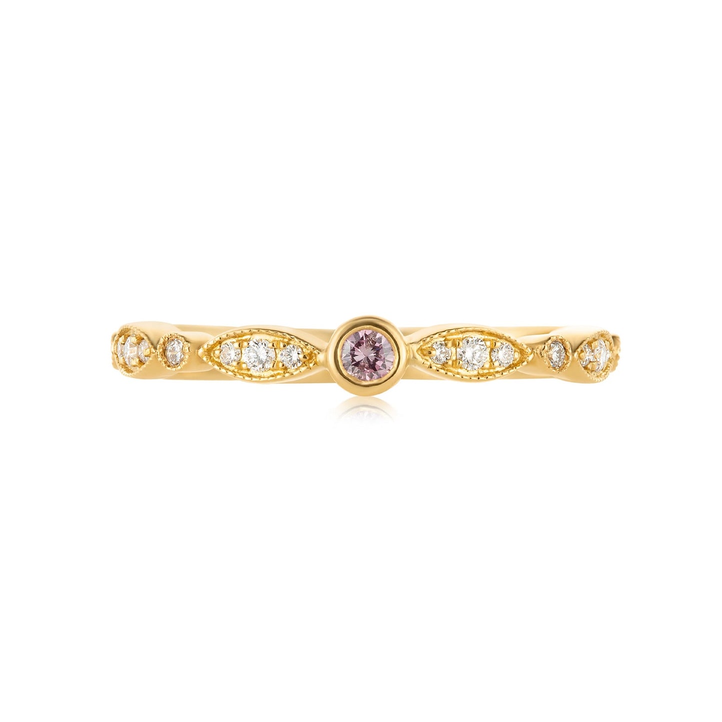 5P Colour Pink Diamond Band