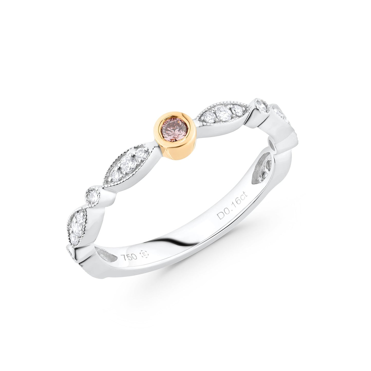 5P Colour Pink Diamond Band