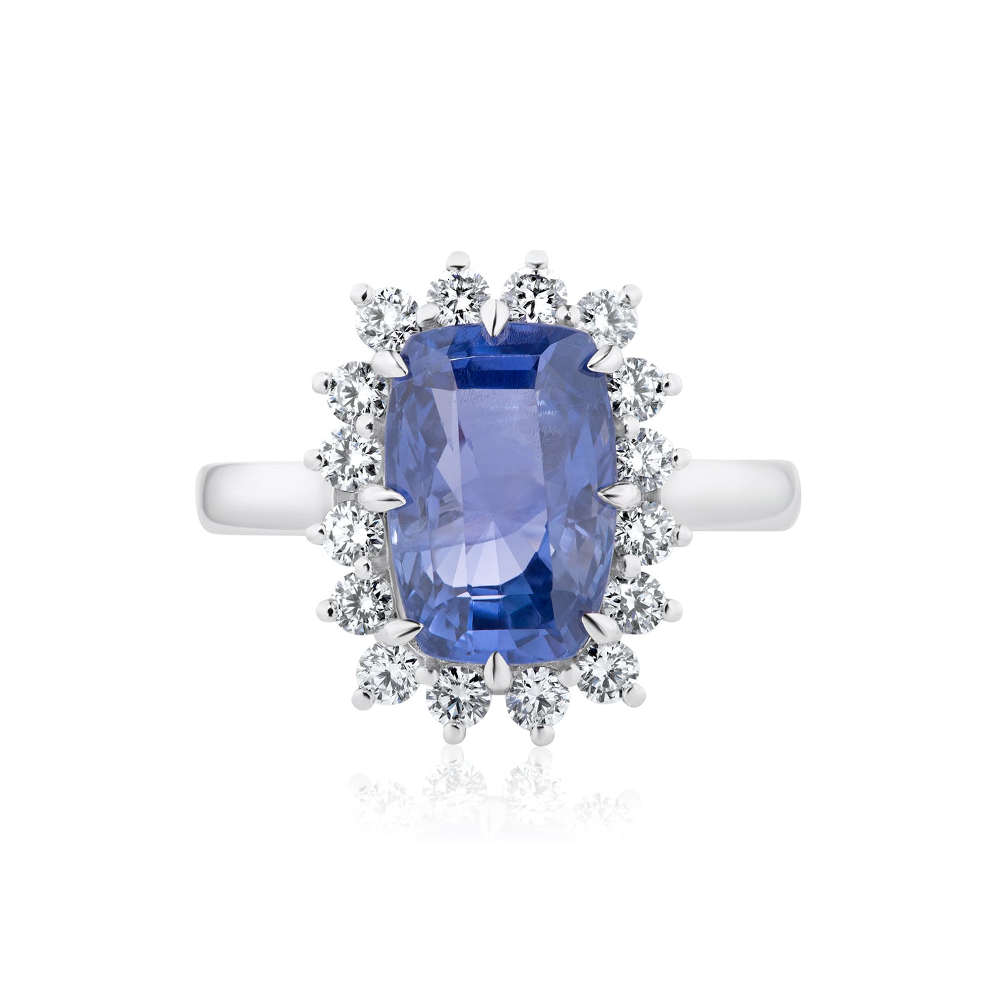 GIA 5.18ct Sapphire & Diamond Ring