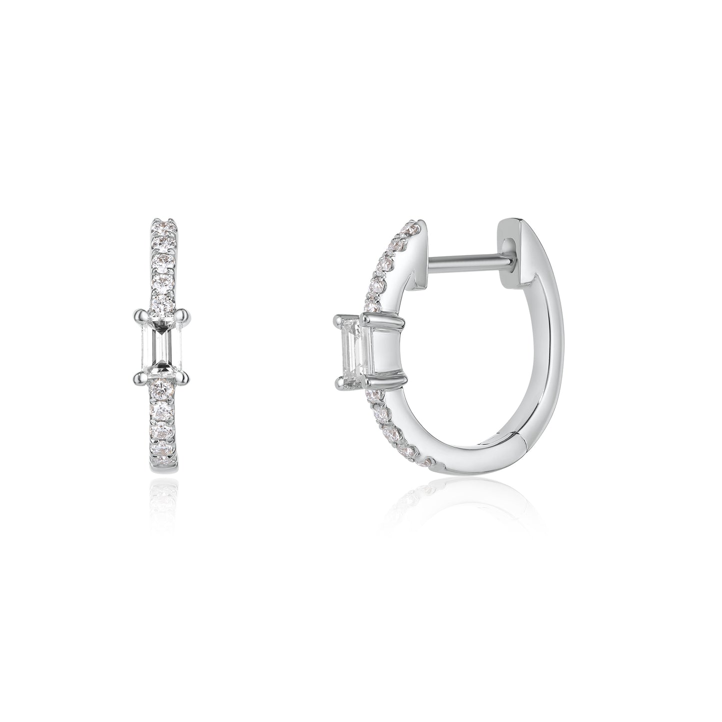 Baguette Huggies Earrings