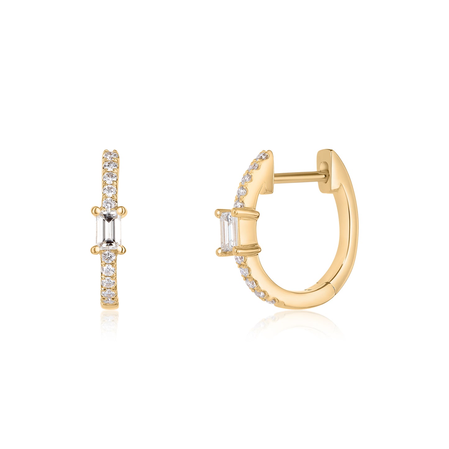 Baguette Huggies Earrings