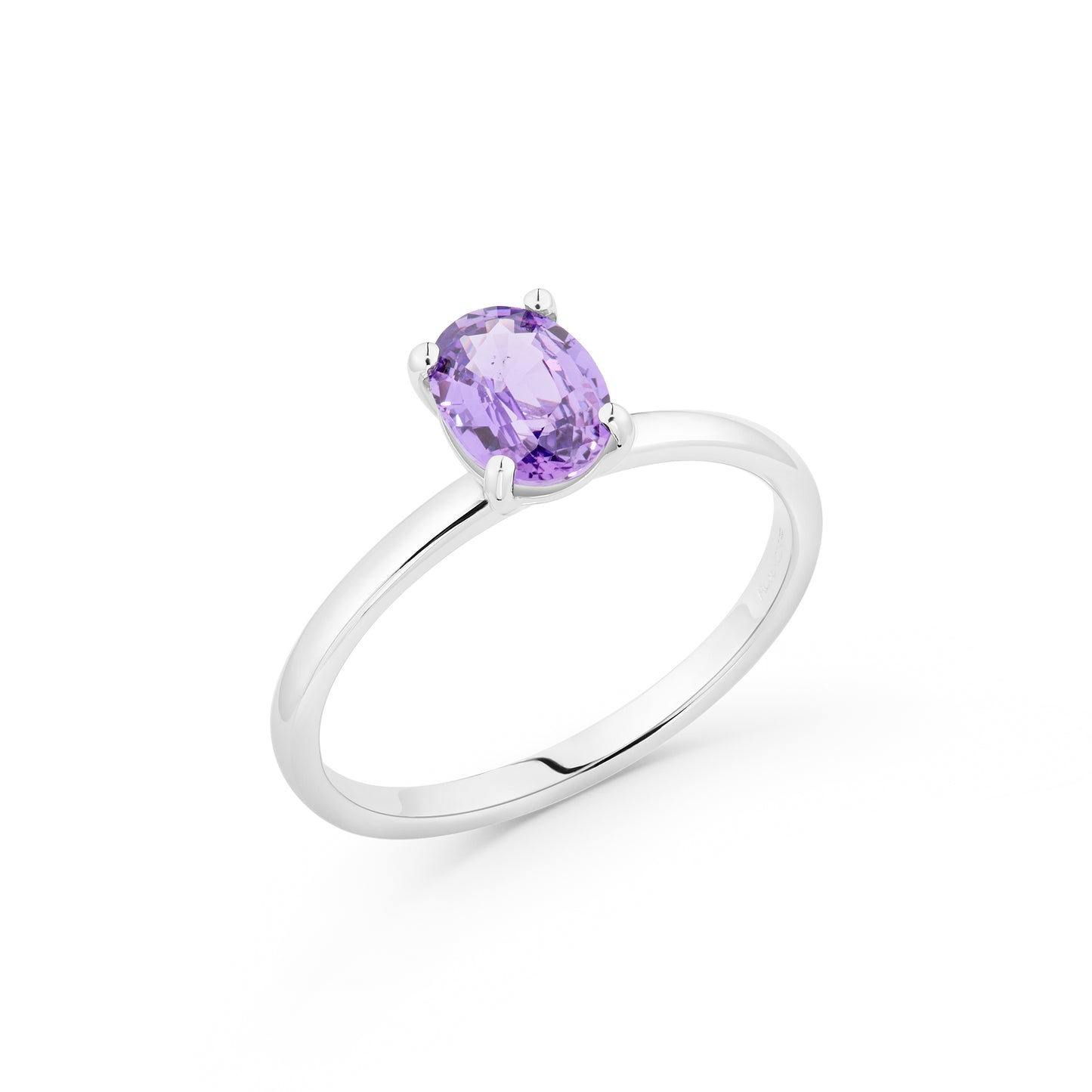 0.90ct Purple Sapphire Oval Ring