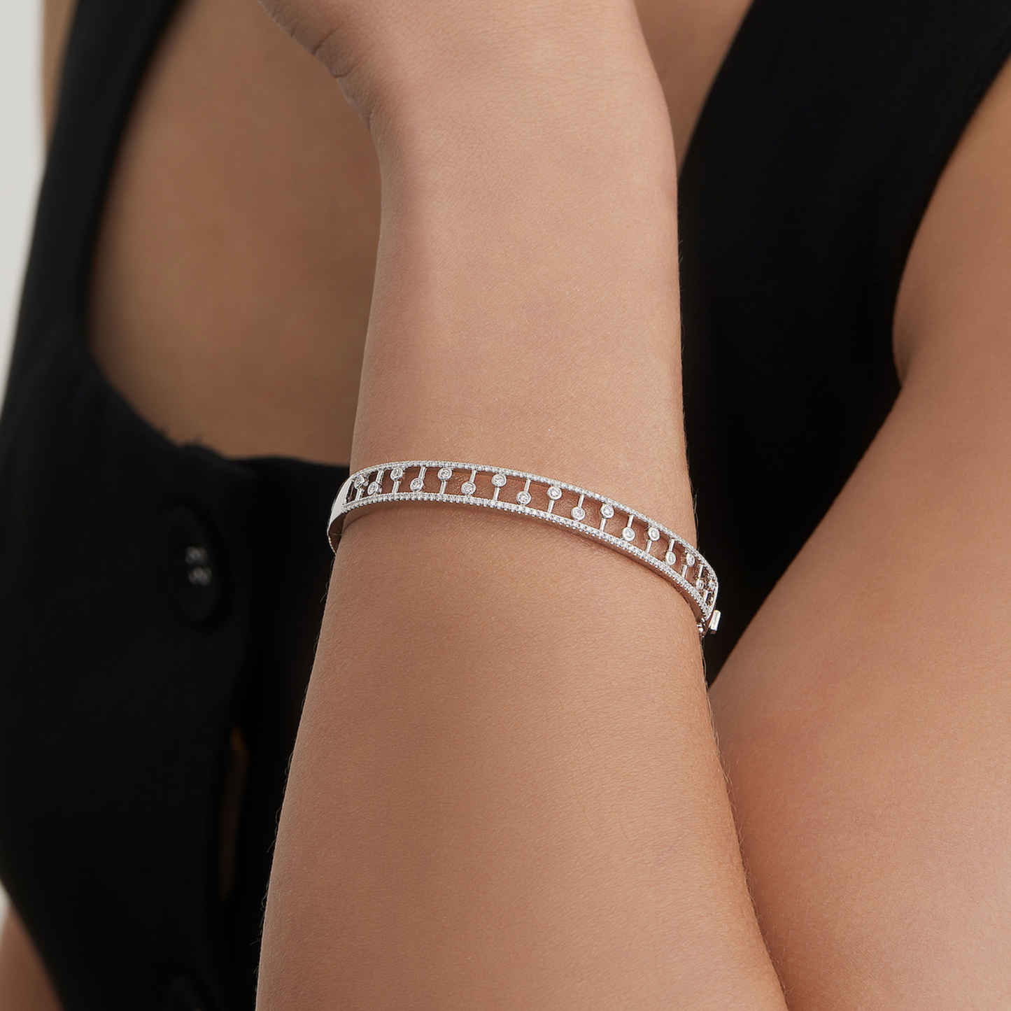 Bezel Diamond Bangles