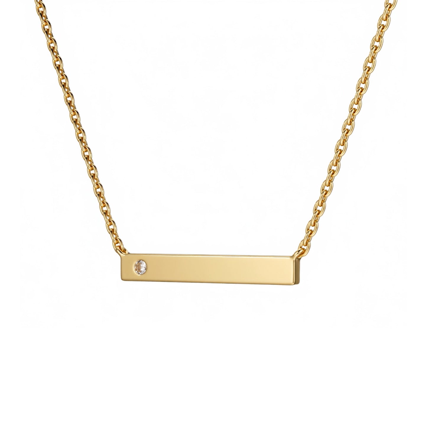 Single Diamond Bar Pendant
