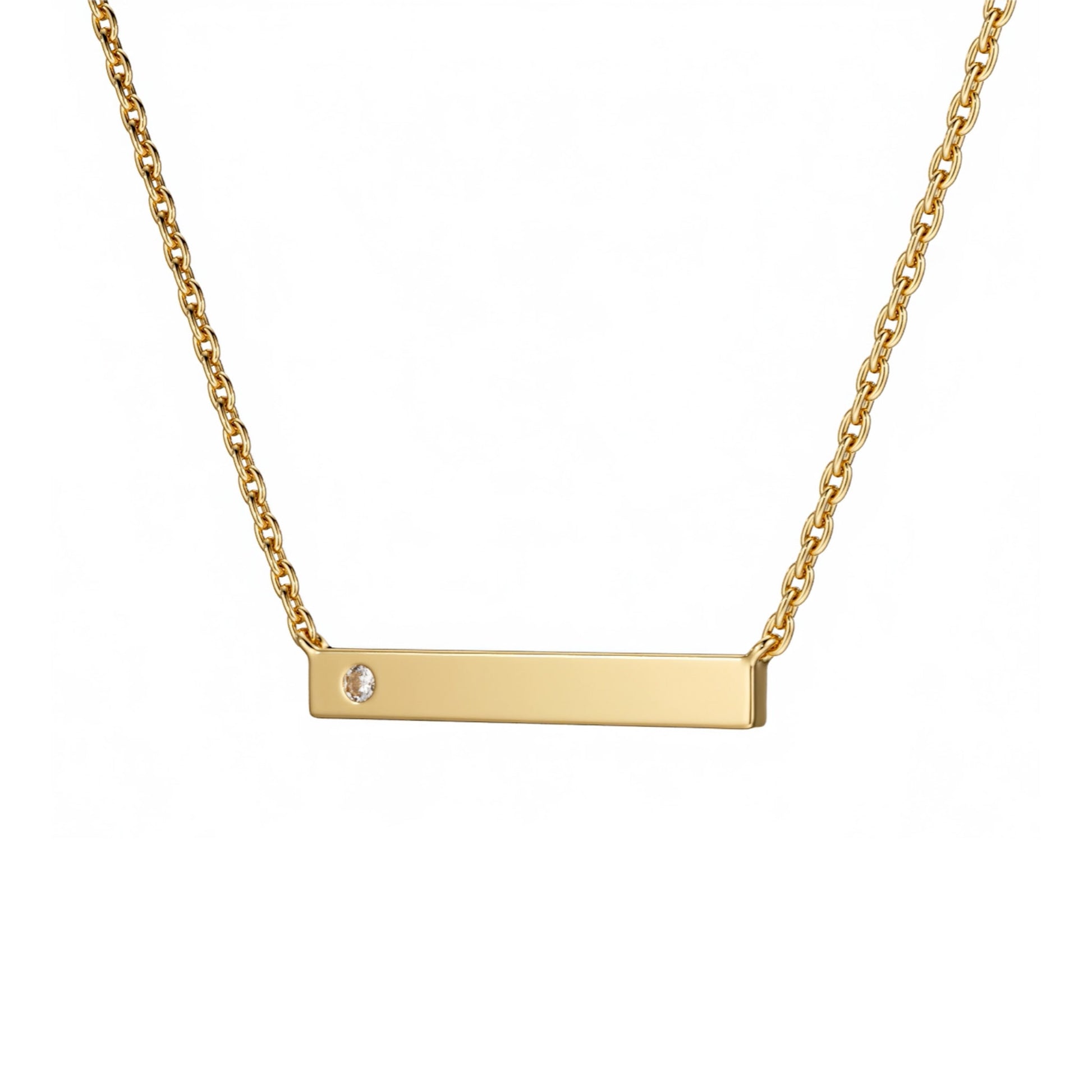 Single Diamond Bar Pendant